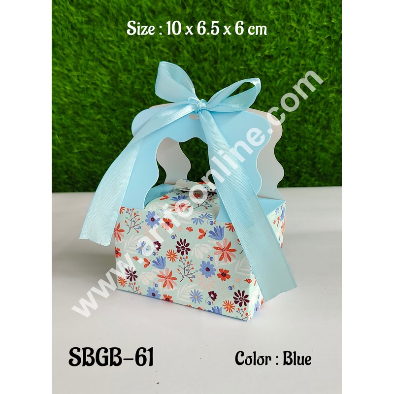 CAKE DECOR Goodie Bag For Hampers | Chocolate Box Hamper Box 10 Pcs Pack - Blue (SBGB-61)