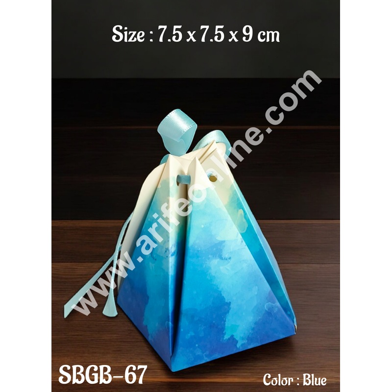 CAKE DECOR Goodie Bag For Hampers | Chocolate Box Hamper Box 10 Pcs Pack - Blue (SBGB-67)
