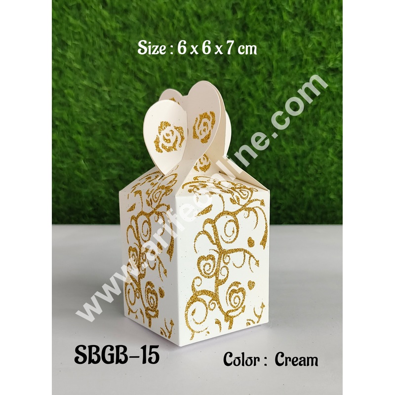 CAKE DECOR Goodie Bag For Hampers | Chocolate Box Hamper Box 10 Pcs Pack - Cream(SBGB-15)