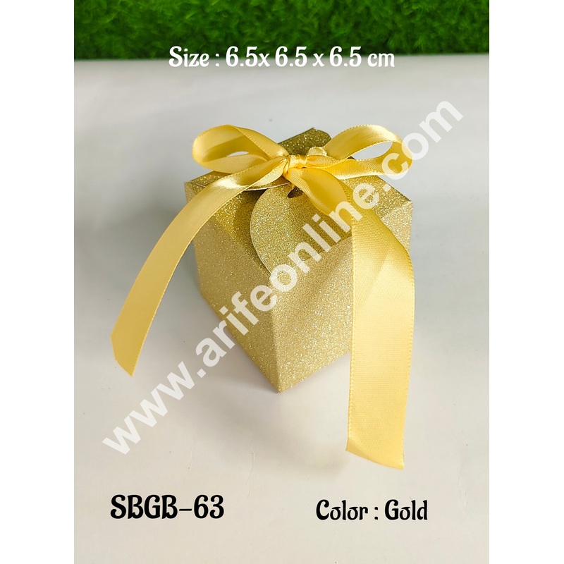CAKE DECOR Goodie Bag For Hampers | Chocolate Box Hamper Box 10 Pcs Pack - Gold (SBGB-63)