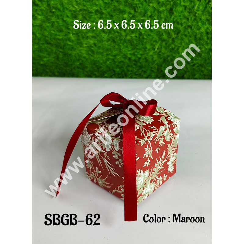 CAKE DECOR Goodie Bag For Hampers | Chocolate Box Hamper Box 10 Pcs Pack - Maroon(SBGB-62)