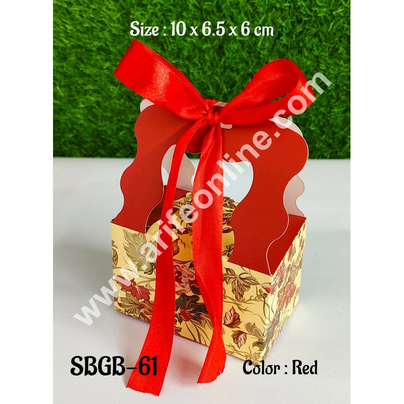 CAKE DECOR Goodie Bag For Hampers | Chocolate Box Hamper Box 10 Pcs Pack - Red (SBGB-61)