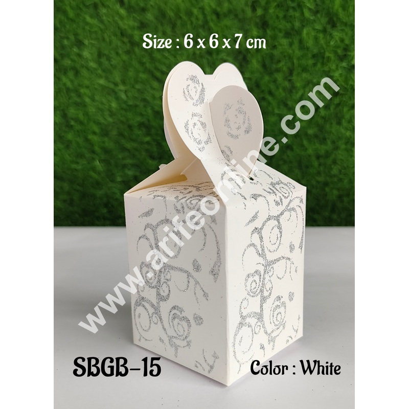 CAKE DECOR Goodie Bag For Hampers | Chocolate Box Hamper Box 10 Pcs Pack - White (SBGB-15)