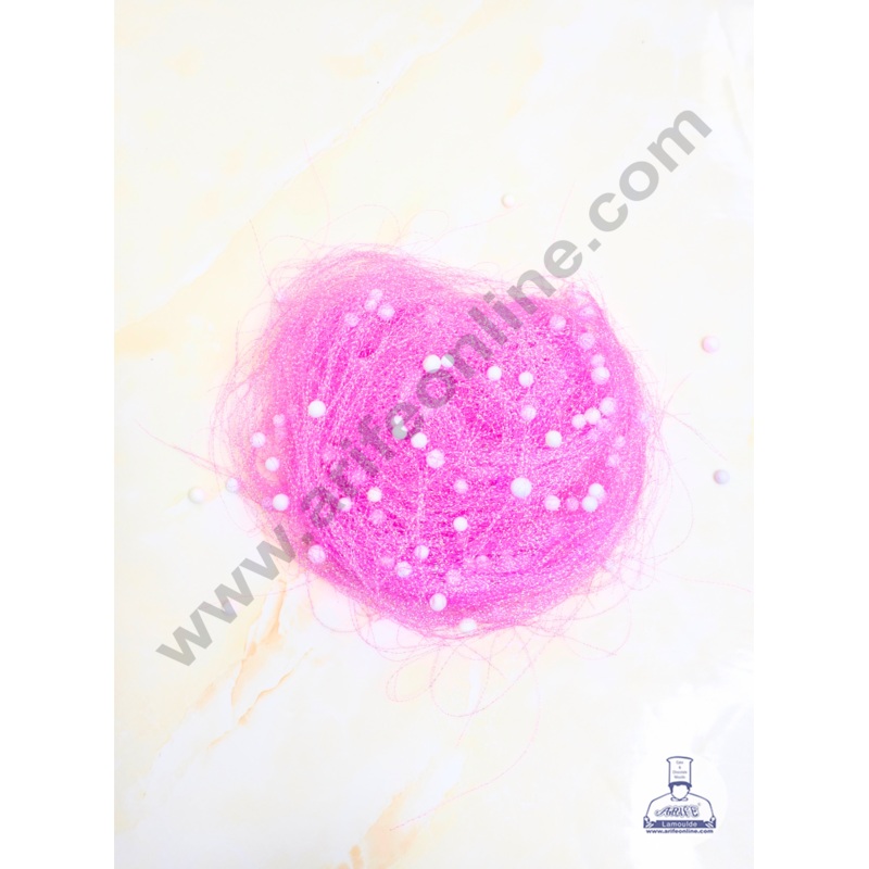 CAKE DECOR Pink color Confetti Threads fillers for Gift Packaging, Decorative Packing, Box Filler, Basket Filler Gift Tray Hamper Packaging
