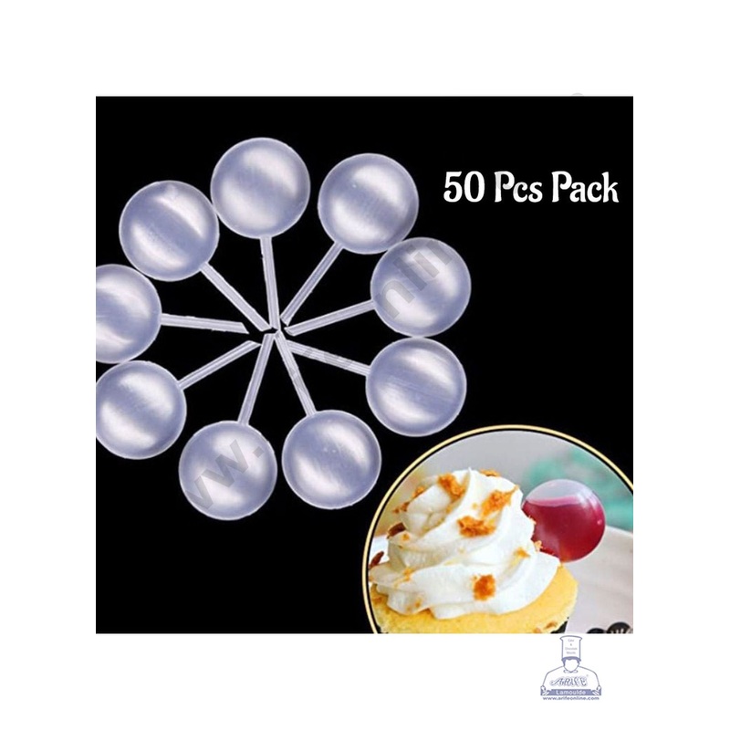 Cake Decor Plastic Mini Squeeze Transfer Pipettes Suitable for Chocolate, Cupcakes, Strawberries, Ice Cream, Cakes,Round Shaped (4ml Pack of 50)