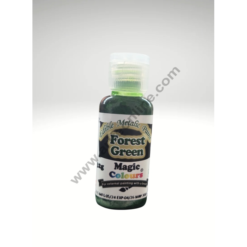 Magic Colours Edible Metallic Paint Colour- Forest Green (32g)