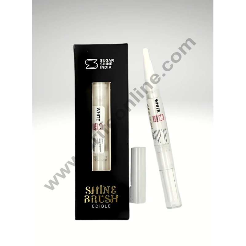 White Edible Ink Sugar Shine Brush (1 piece)