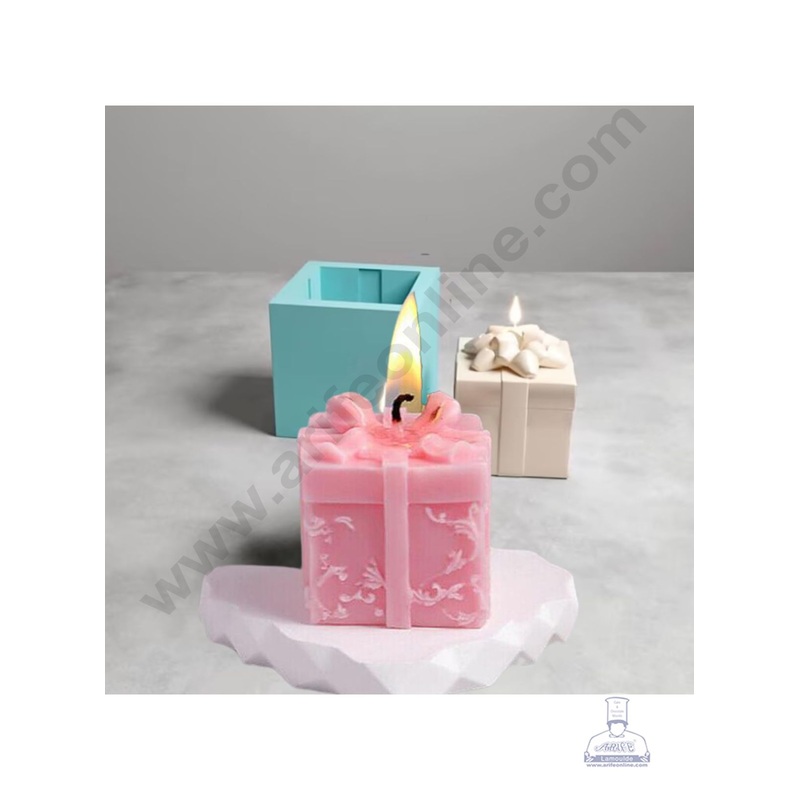 1 Cavity Silicone Candle Mould | Gift Box Candle Mold | Candle Maker Mould (Pack of 1) - CAKE DECOR