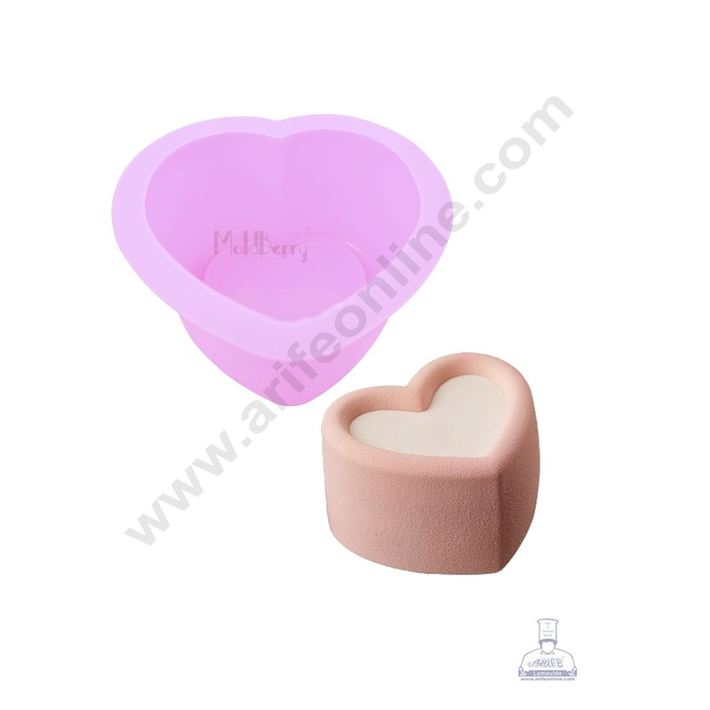 1 Cavity Silicone Heart Bento Cake Pan Mould (Pack of 1) - CAKE DECOR