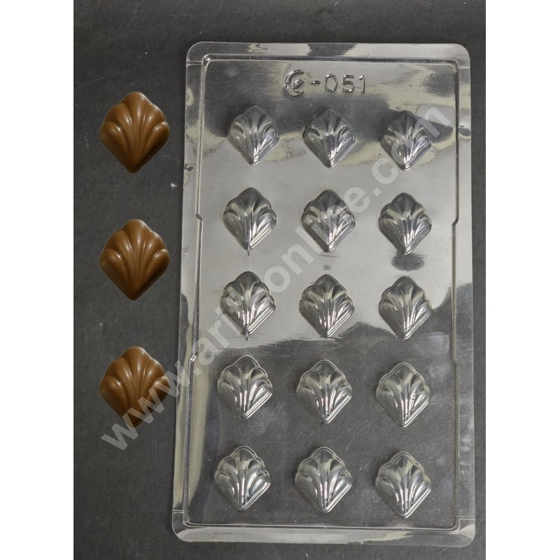 15 Cavity Shell Shape Mould PVC Chocolate mould (1 pcs pack) E-051- CAKE DECOR