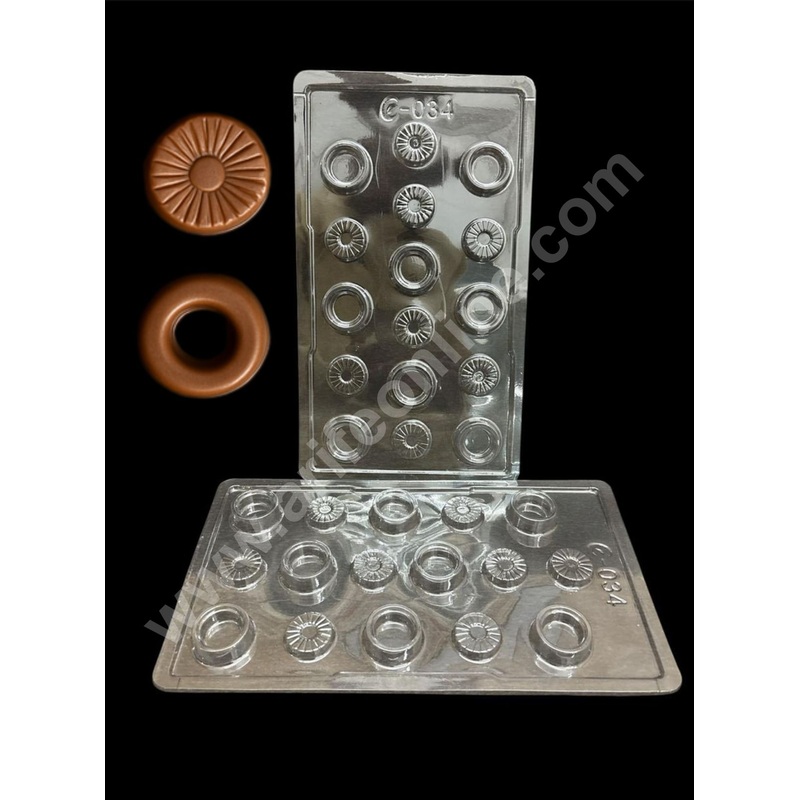 16 Cavity Circle Shape Mould PVC Chocolate mould (1 pcs pack) E-034- CAKE DECOR