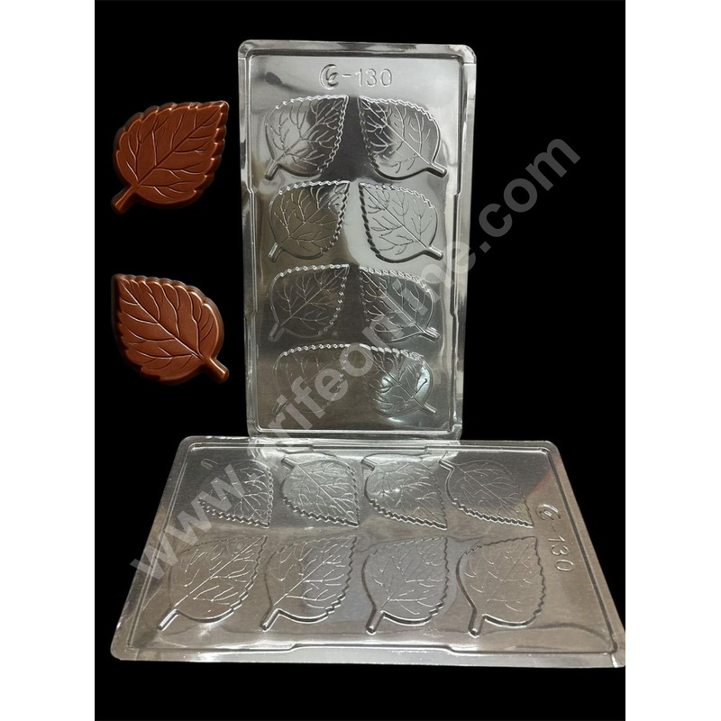 8 Cavity Maple Leaf Shape Mould PVC Chocolate mould (1 pcs pack) E-130- CAKE DECOR