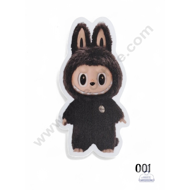 Acrylic Digital Print Labubu Topper - 001 - Brown - CAKE DECOR