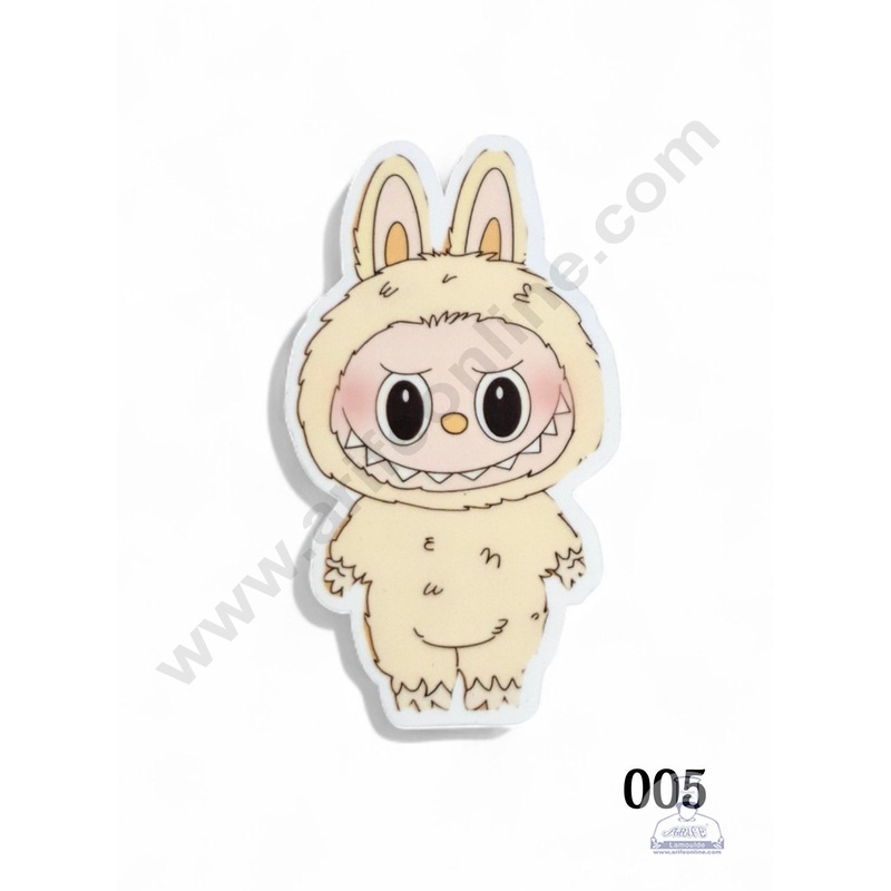 Acrylic Digital Print Labubu Topper - 005 -Cream - CAKE DECOR