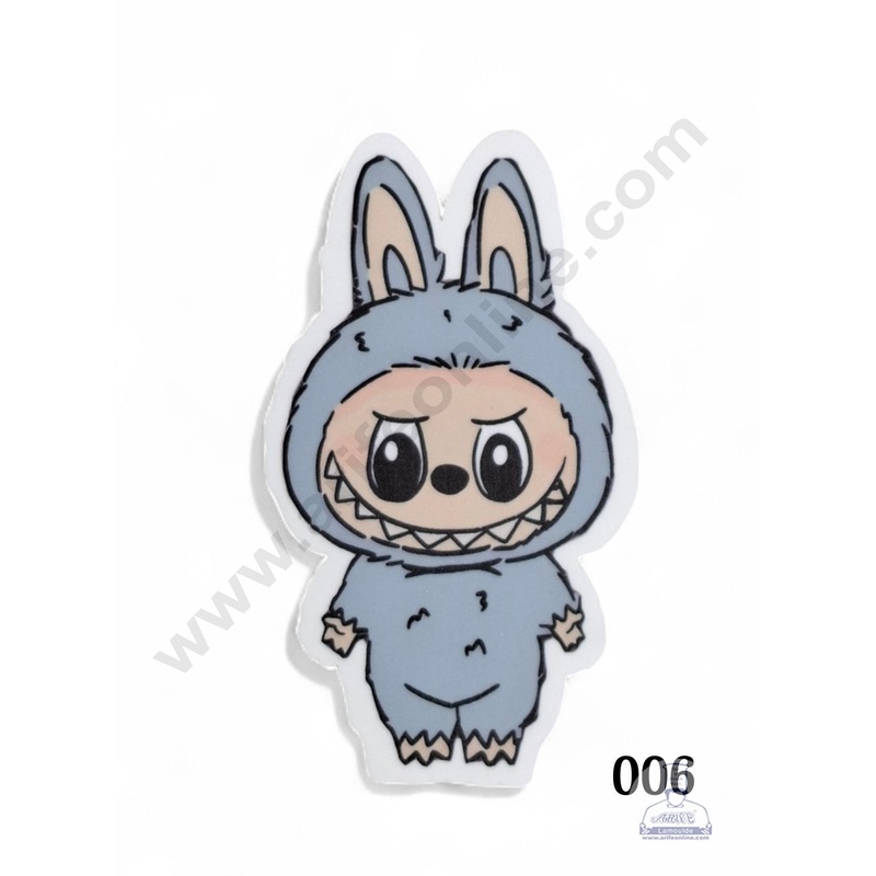 Acrylic Digital Print Labubu Topper - 006 -Blue - CAKE DECOR