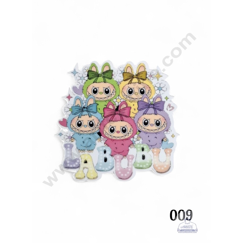 Acrylic Digital Print Labubu Topper - 009  - CAKE DECOR