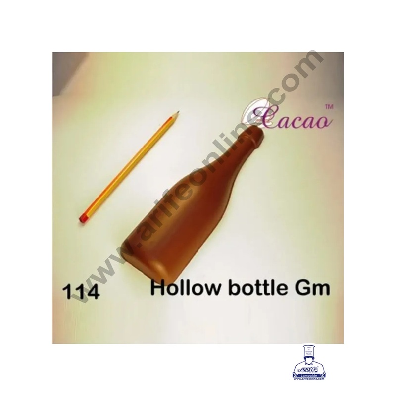 CAKE DECOR 1 Cavity PVC Chocolate Mould  | Hollow Bottle Shape(1 pcs pack)