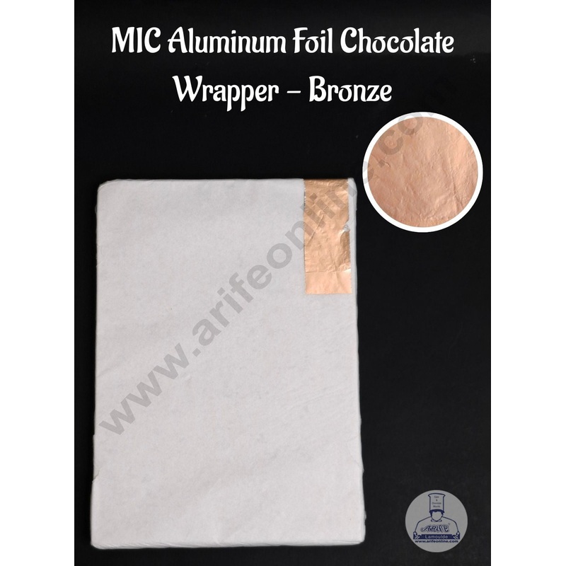CAKE DECOR MIC Aluminum Foil Chocolate Wrapper - Bronze (7x10 Inch)