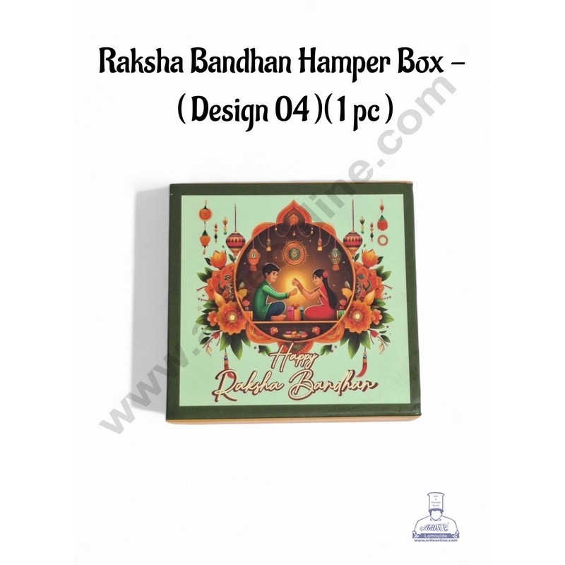 Happy Raksha Bandhan Hamper box - ( Design - 04)(1 Pc)  - CAKE DECOR