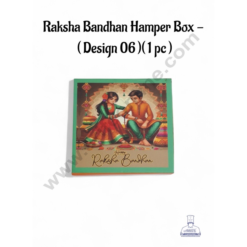 Happy Raksha Bandhan Hamper box - ( Design - 06)(1 Pc)  - CAKE DECOR