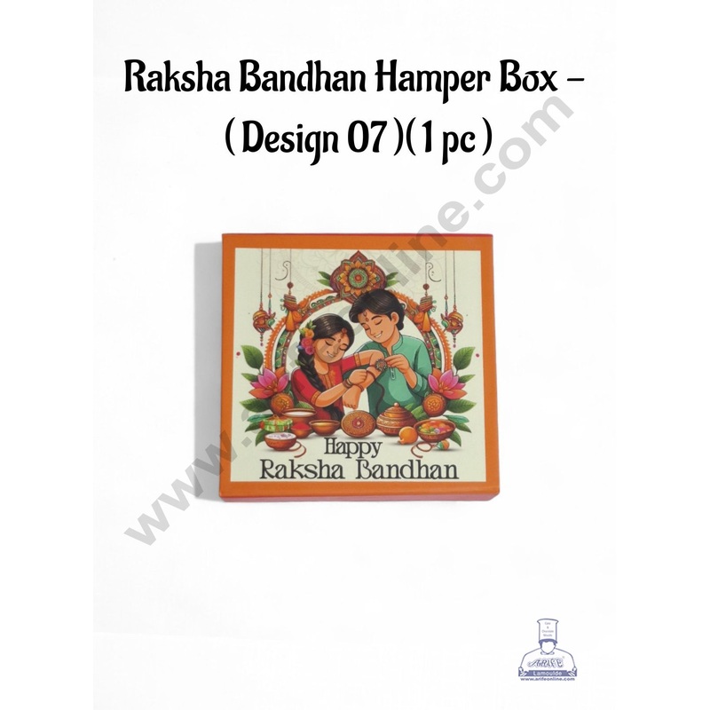 Happy Raksha Bandhan Hamper box - ( Design - 07)(1 Pc)  - CAKE DECOR