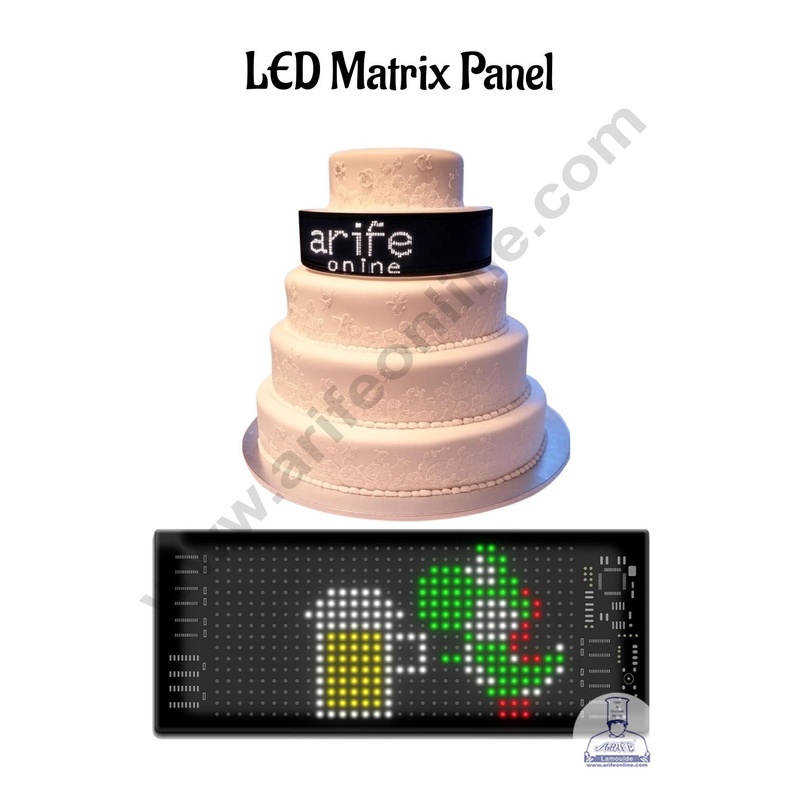 Programmable LED Matrix Panel Display Board with Remote 14.5 x 3.5 Inch - CAKE DECOR