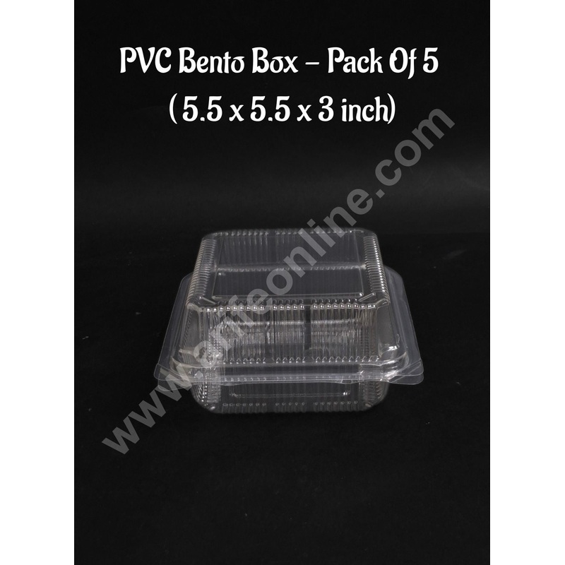 PVC Bento Box | Cupcake Box | Muffin Box | Dessert Package - (5 Pcs Pack) CAKE DECOR