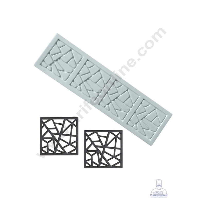 4 Cavity Silicon Geometric Abstract Shape Chocolate Garnishing Mould | Cake Insert Decoration Mould - CAKE DECOR