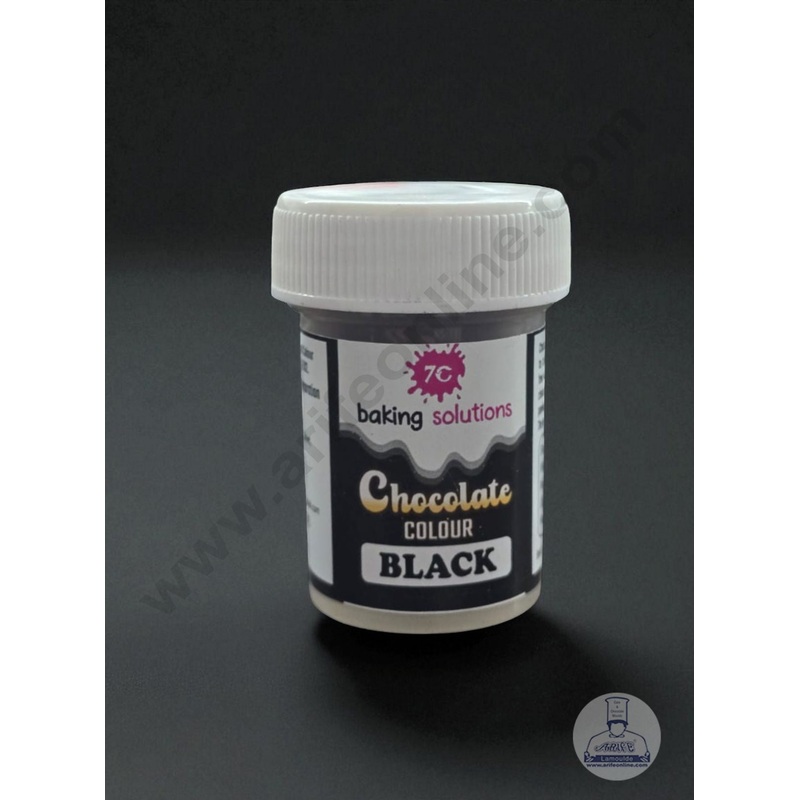 7C Edible Chocolate Colour Powder  Black (5g) | Food Colour for Chocolates, Cakes & Desserts