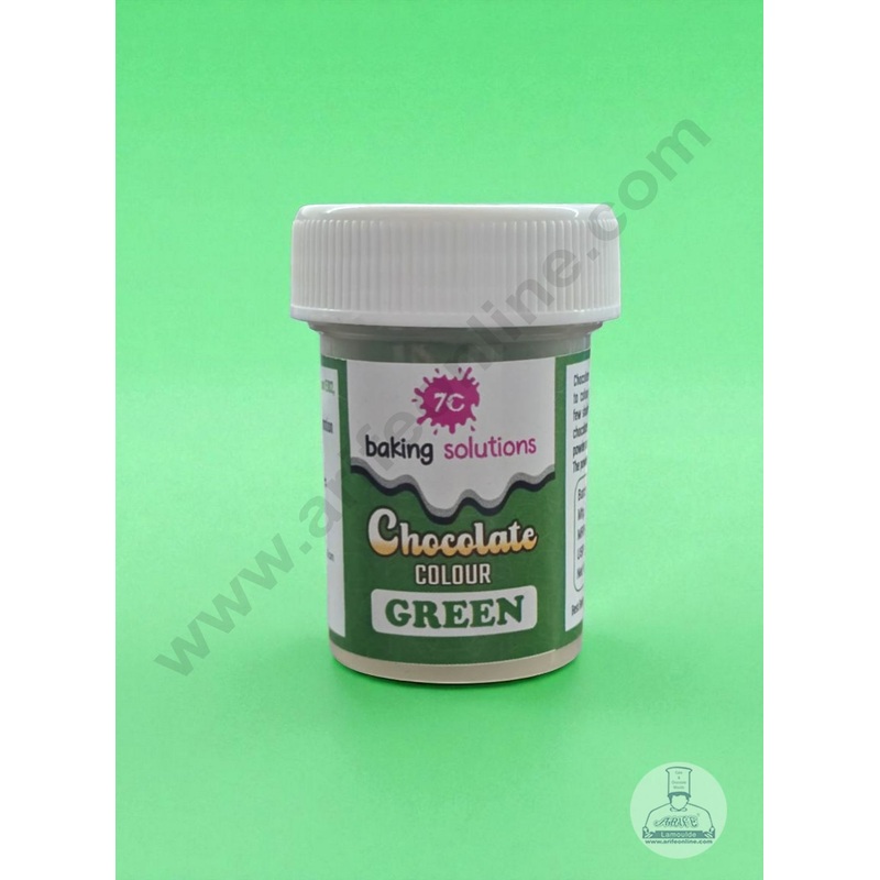 7C Edible Chocolate Colour Powder  Green (5g) | Food Colour for Chocolates, Cakes & Desserts