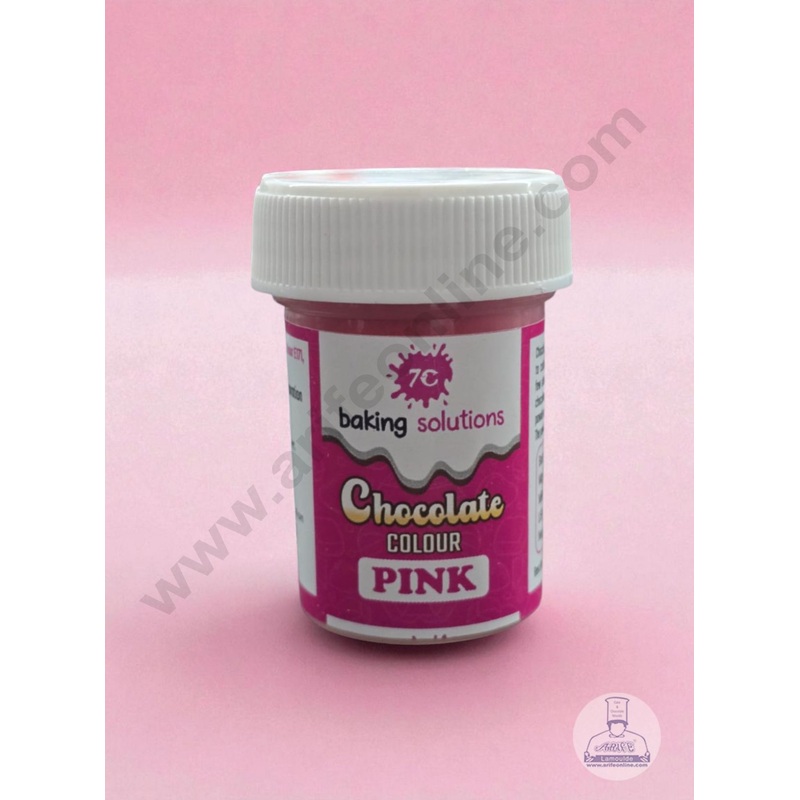7C Edible Chocolate Colour Powder  Pink (5g) | Food Colour for Chocolates, Cakes & Desserts