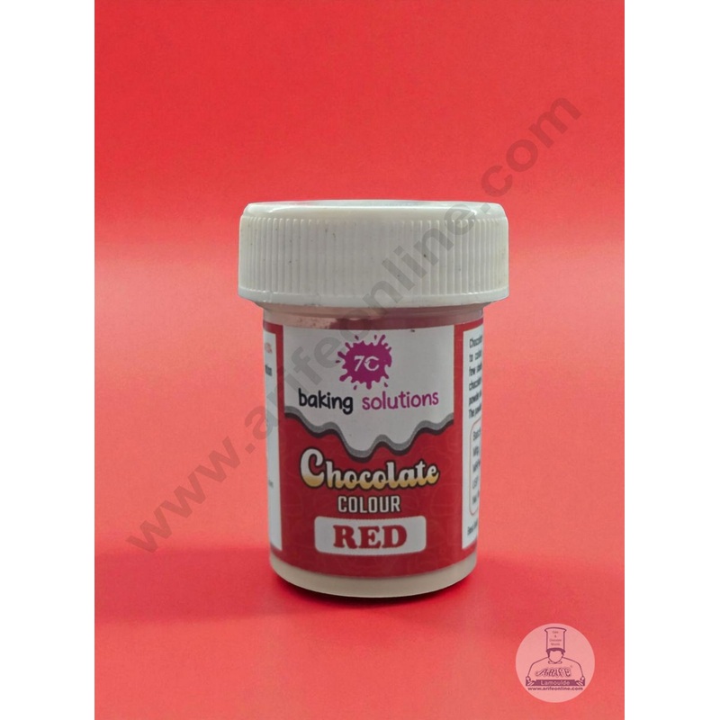 7C Edible Chocolate Colour Powder  Red (5g) | Food Colour for Chocolates, Cakes & Desserts