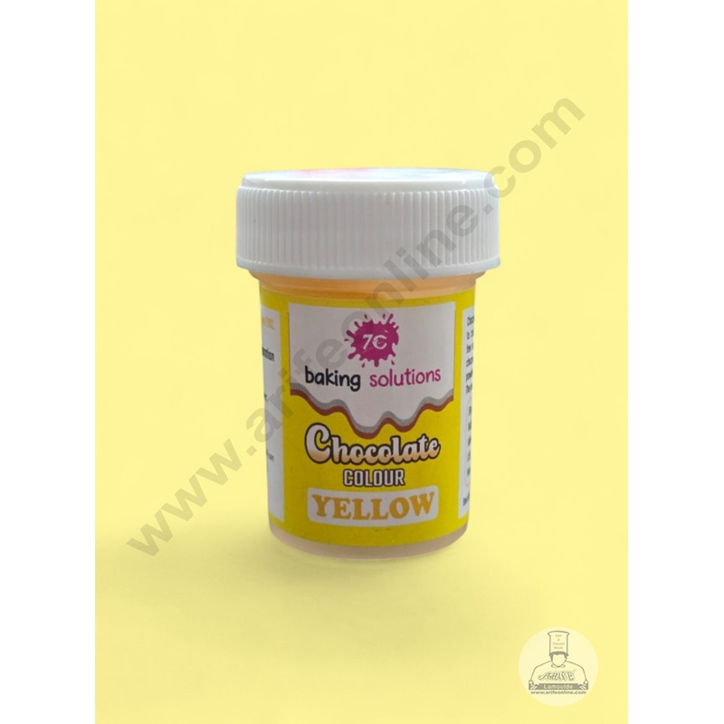 7C Edible Chocolate Colour Powder  Yellow (5g) | Food Colour for Chocolates, Cakes & Desserts