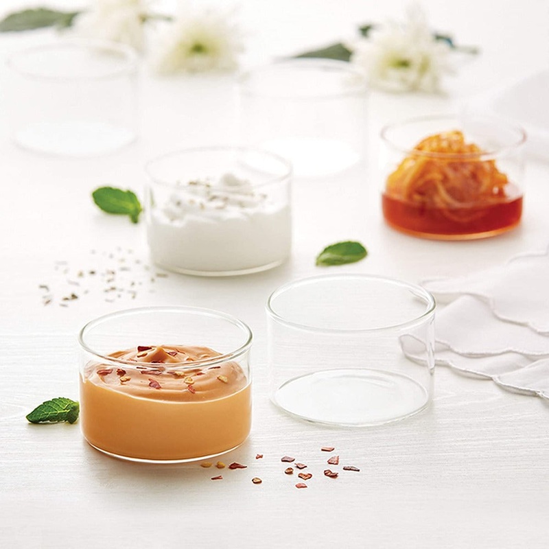 Borosil Small Vision 105 ML Katori Bowl | Transparent | Set of 6 Pcs