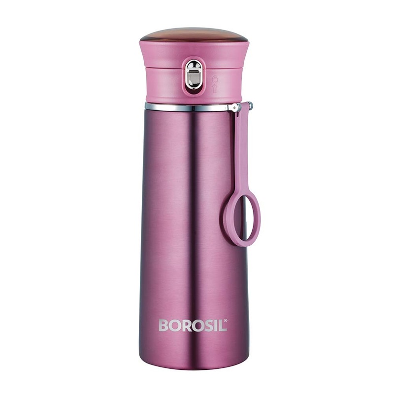 Borosil Stainless Steel Hydra Travelease Vacuum Insulated Flask Water Bottle | 1 Pc