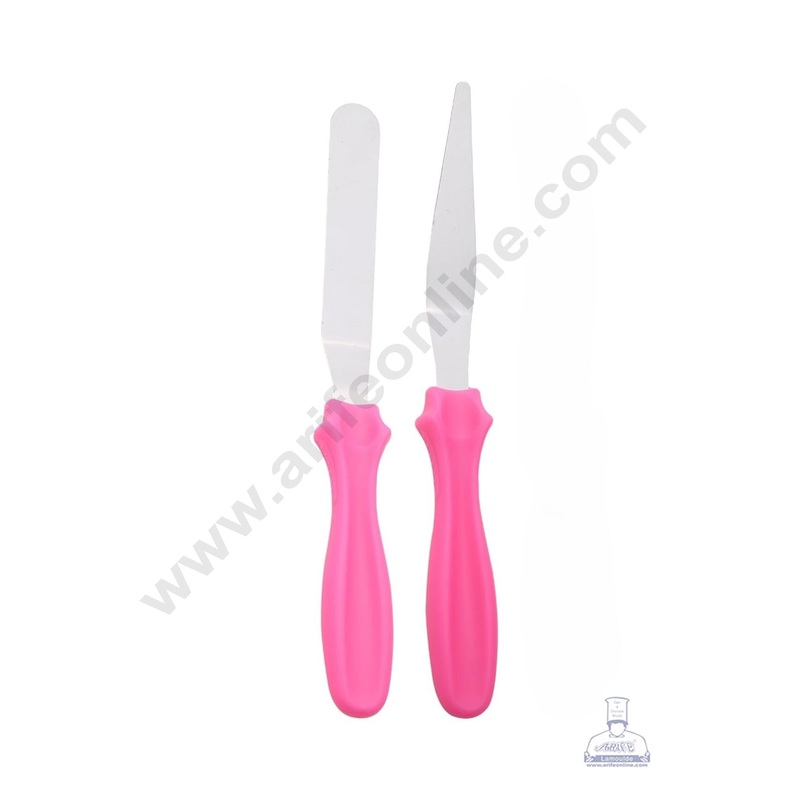 Stainless Steel Multi-Function Cake Icing Spatula Set Set - Assorted (Set of 2) Angular Palette Knife & Triangle Angular Palette Knife - Cake Decor