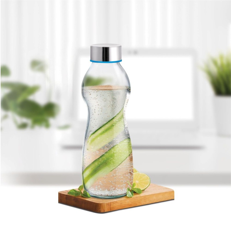Treo Borosilicate Eazy Grip 500 ML Glass Bottle | Transparent | 1 Pc