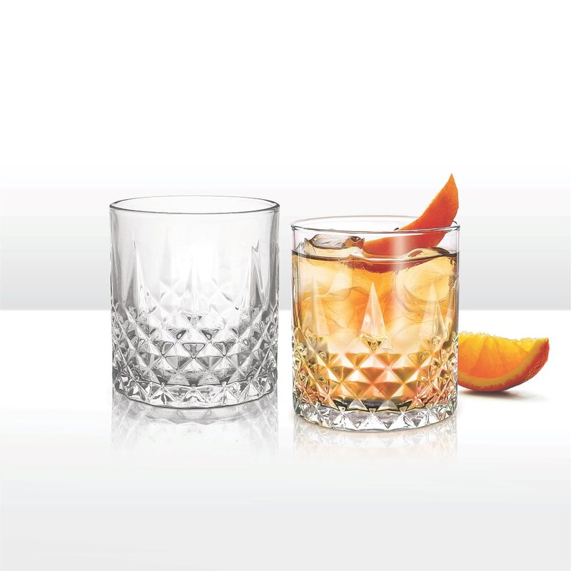 Treo Cairn 225 ML Juice Glass Tumbler | Transparent | Set of 6 Pcs
