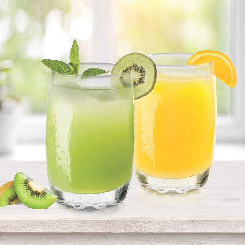 Treo Lyon 265 ML Glass Tumbler | Transparent | Set of 6 Pcs