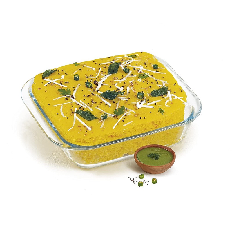 Treo Ovensafe Borosilicate Square Dish with Handle | Transparent | 1 Pc