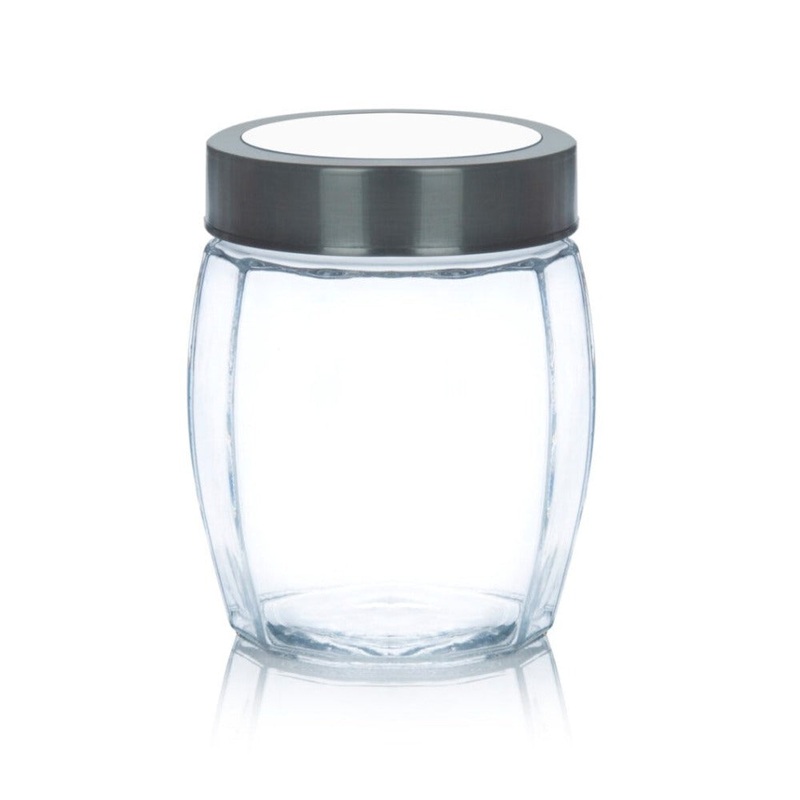 Yera X-Series KBM Glass Storage Jar with Steel Lid | Transparent | 1 Pc