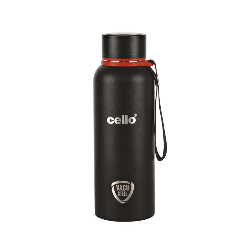Cello Duro Kent Tuff Steel Water Bottle with Durable DTP Coating | 1 Pc