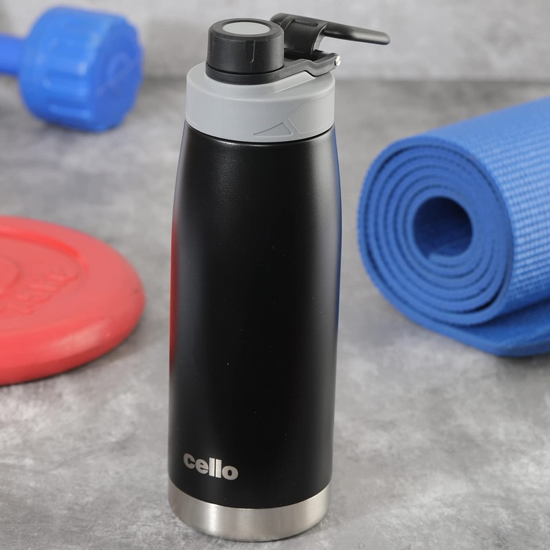 Cello Duro Sports Tuff Steel 1100 ML Water Bottle with Durable DTP Coating | 1 Pc