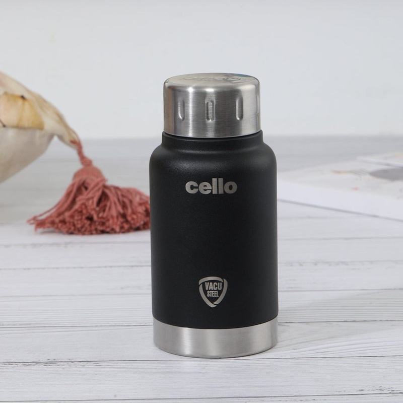 Cello Duro Top Tuff Steel Water Bottle with Durable DTP Coating | 1 Pc