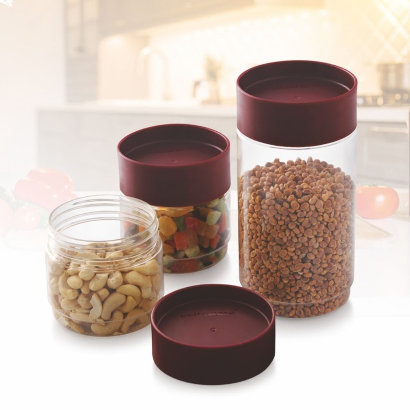 Cello Modustack Plastic Canister | 1 Pc & Set of 2 Pcs