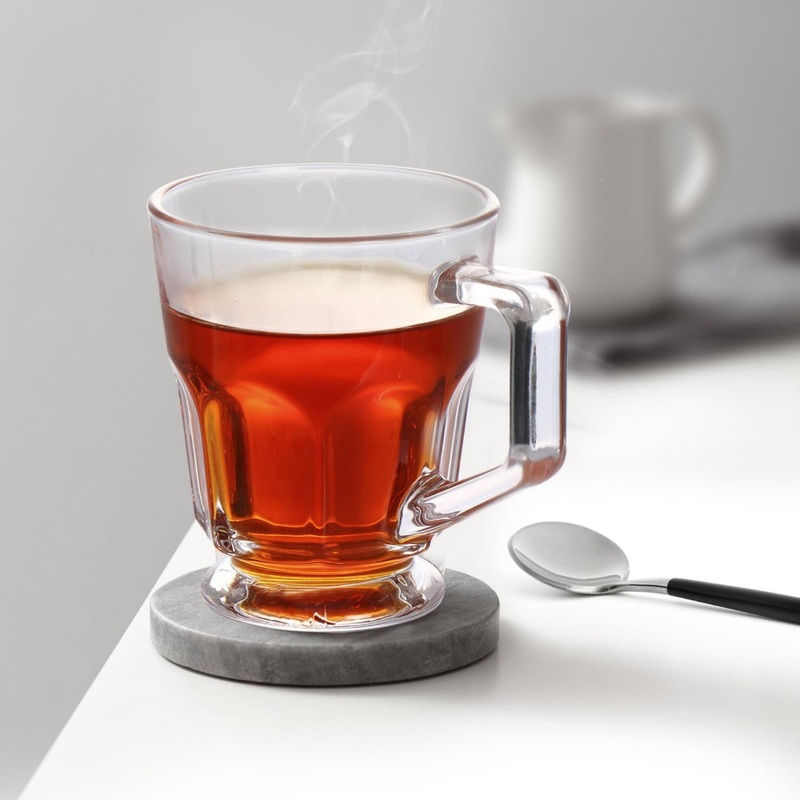 Treo Septum 140 ML Tea Mug | Transparent | Set of 6 Pcs