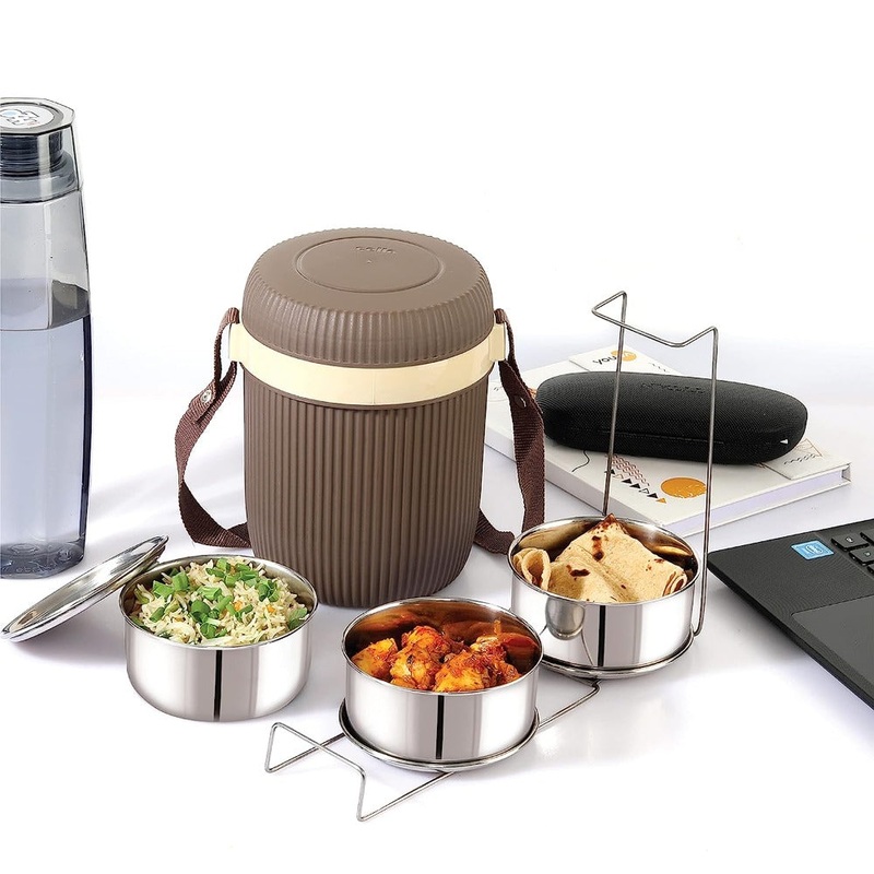 Cello Wow Insulated Lunch Box with Stainless Steel Container | Office Tiffin