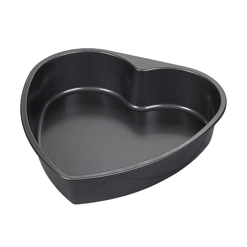 Heart Shape Steel Cake Mould | Black | 1 Pc