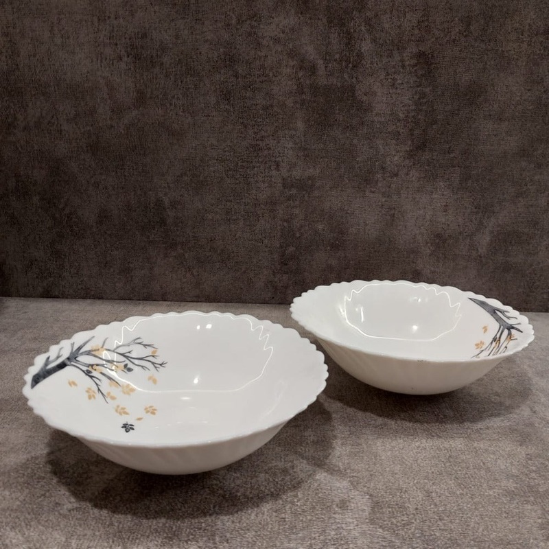 Larah by Borosil Autumn 500 ML Multipurpose Bowl Set | Set of 2 Pcs