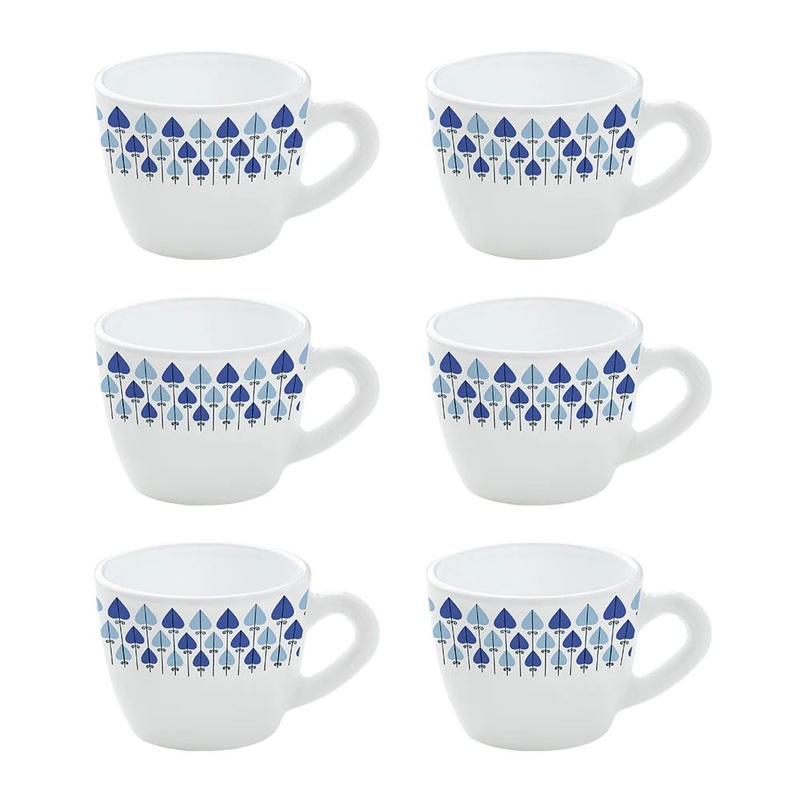 Larah By Borosil Robin 140 ML Cup Set | Set of 6 Pcs